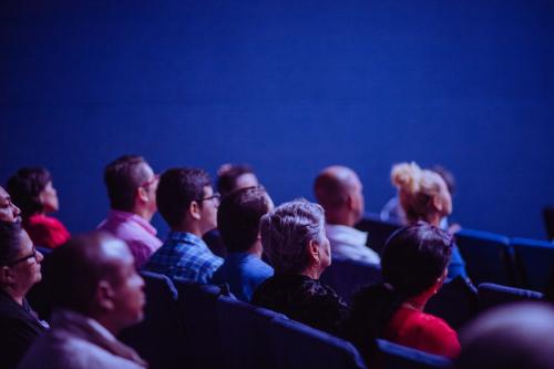 people watching a presentation