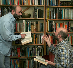 Two men arguing