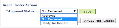 Not Reviewed choice in LionPATH dropdown